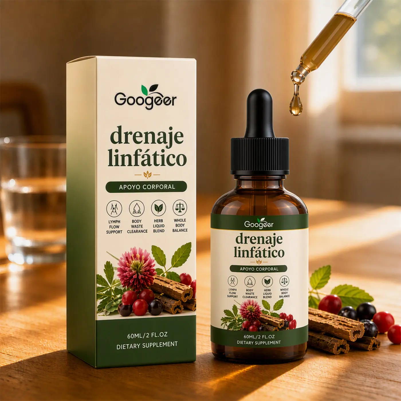 Lymphatic Drainage Herbal Drops package reference