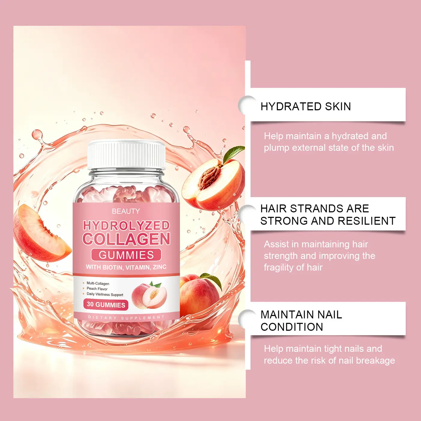 Hydrolyzed Multi-Collagen Gummies packaging detail