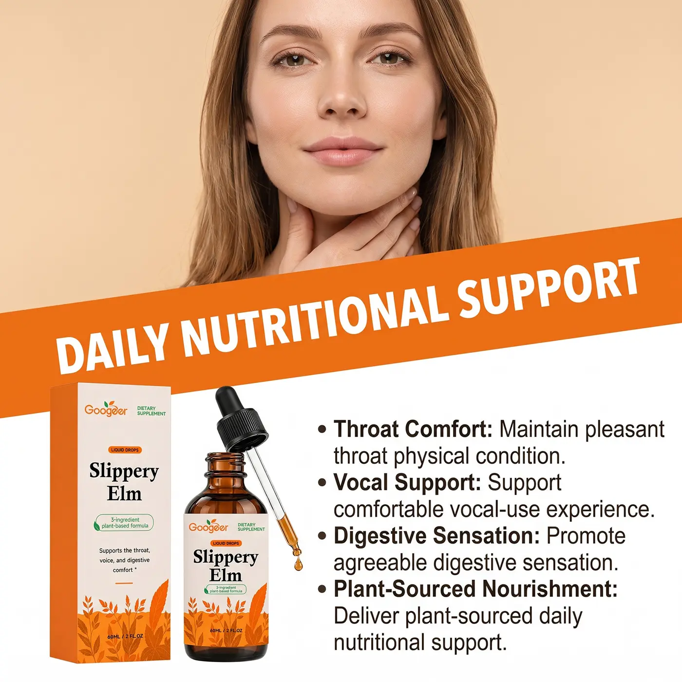 Slippery Elm Herbal Drops product presentation