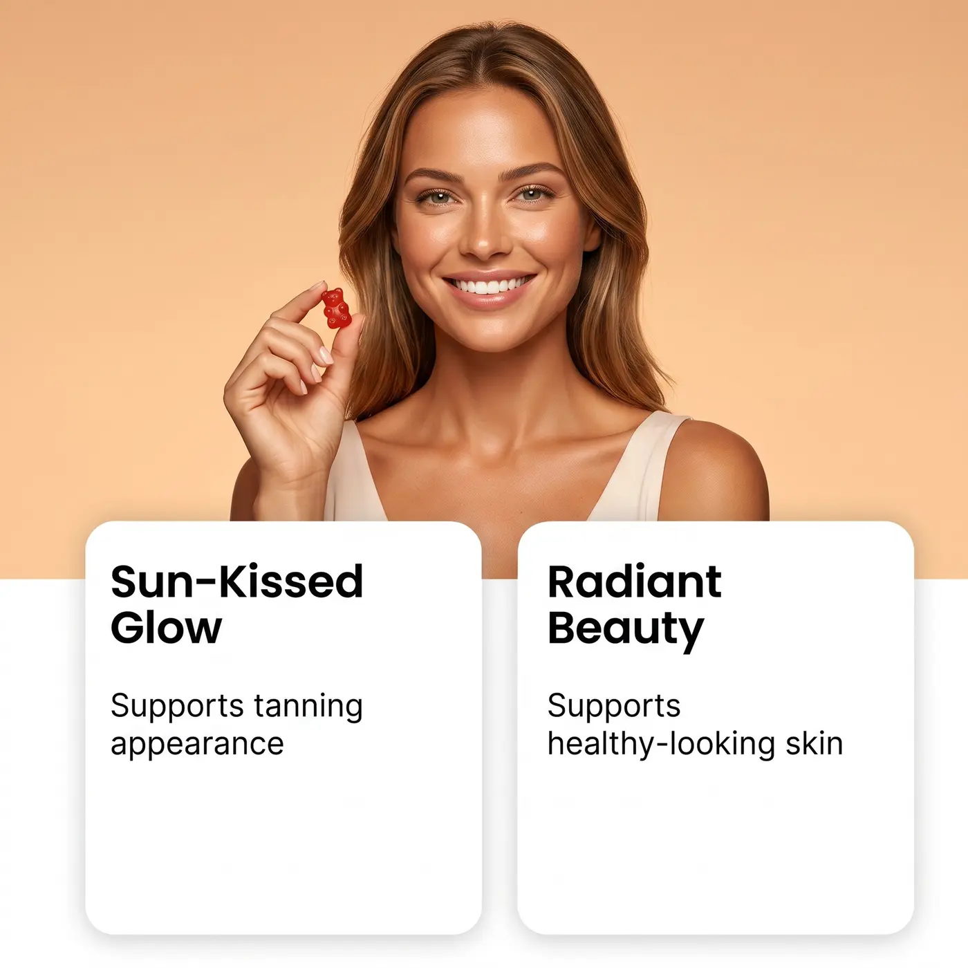 Tanning Beauty Gummies product presentation
