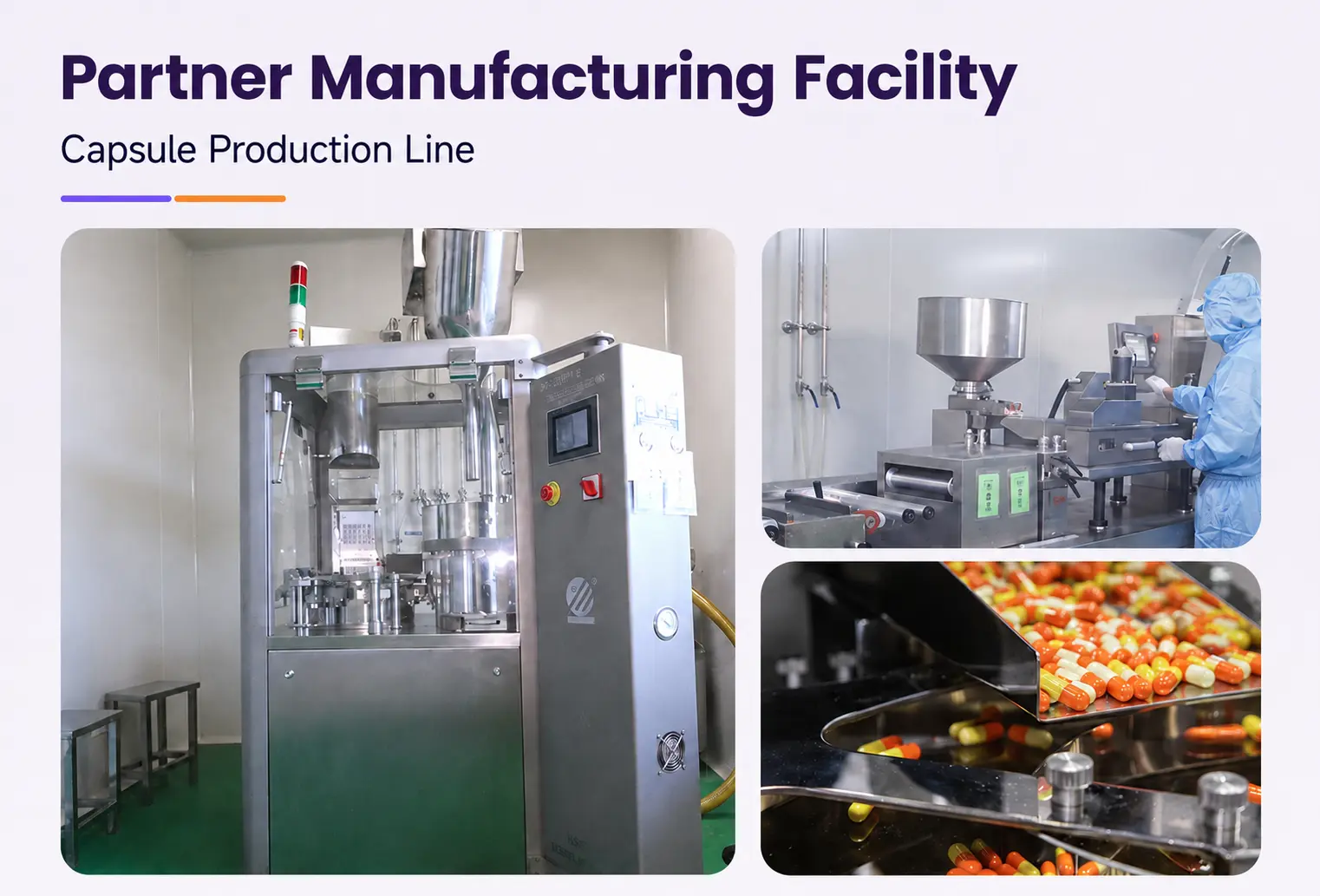 Partner manufacturing facility capsule production line