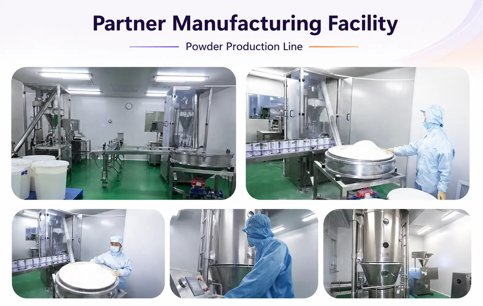 Partner manufacturing facility powder production line